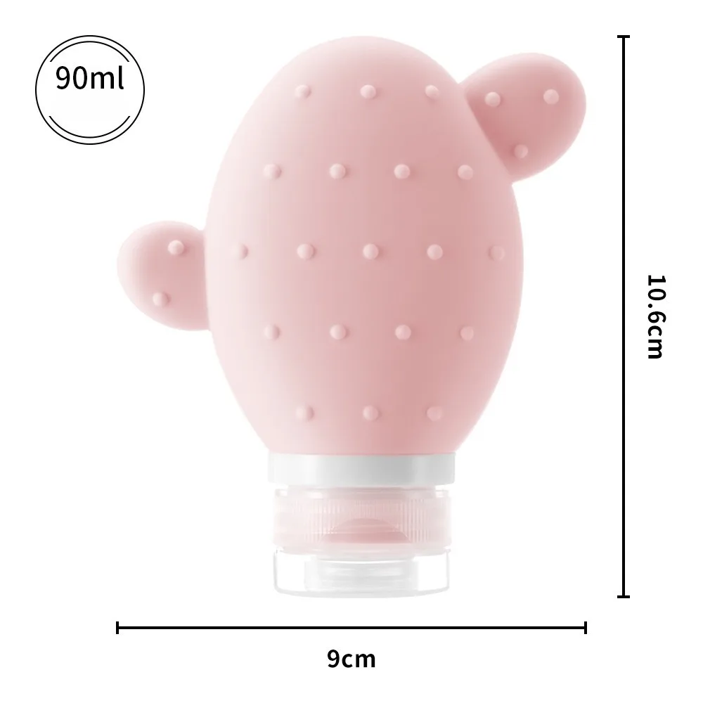 ​ Bouteille de voyage en Silicone de 90ml, étanche, rechargeable, Tube à presser pour shampoing, Lotion, lavage du corps, cosmétique Portable ​