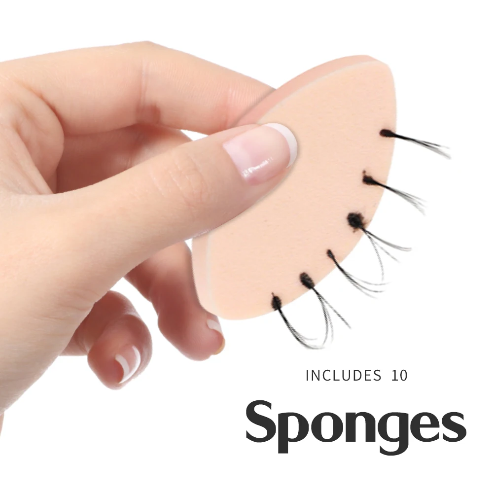 100 pièces éponge douce coussinets de faux cils Extensions de cils fournitures coussinets de levage de cils réutilisable pratique éponge d'extension de cils