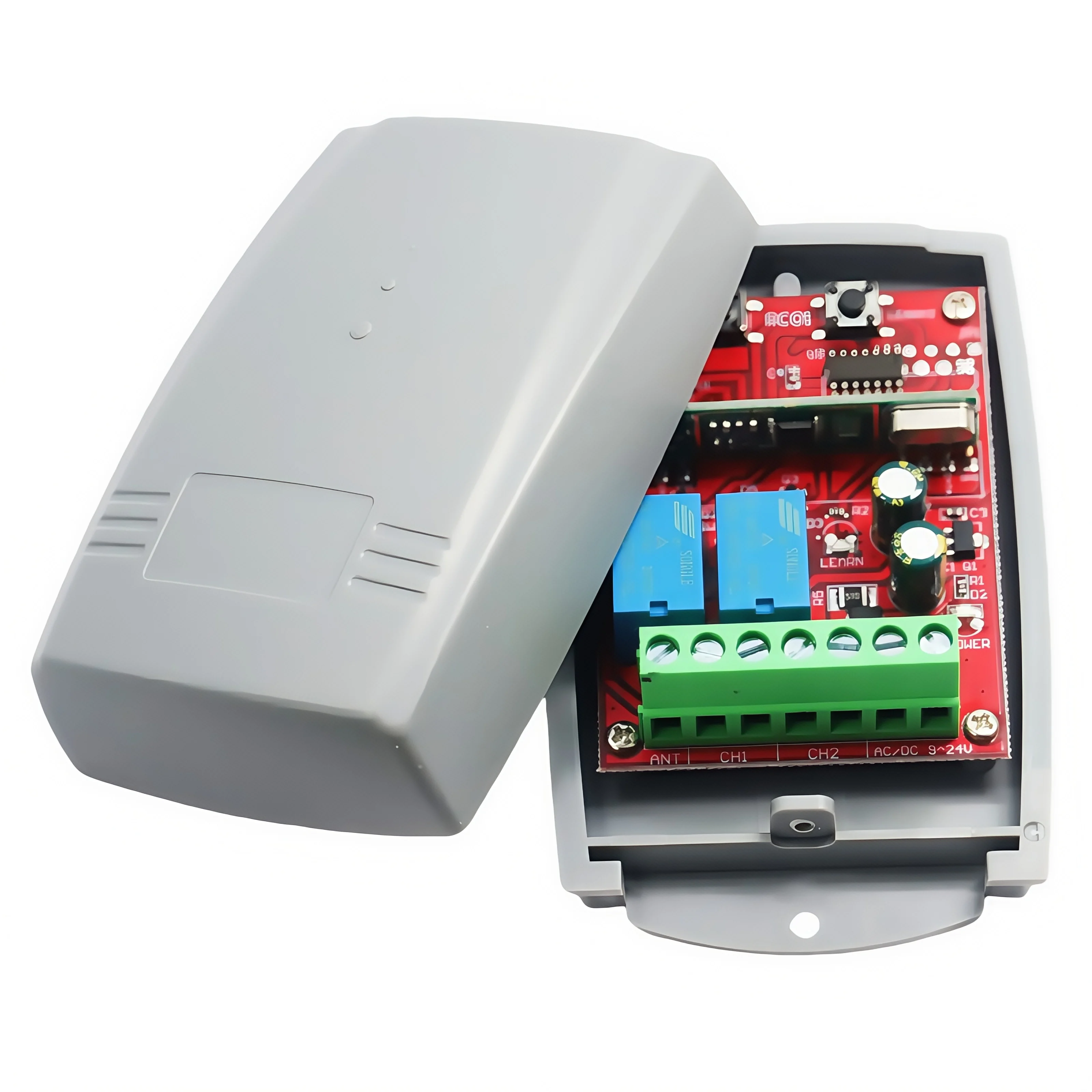 2 channel 433.92mhz fixed code rolling code 12V-24V ON/OFF remote controller dc motor remote controller