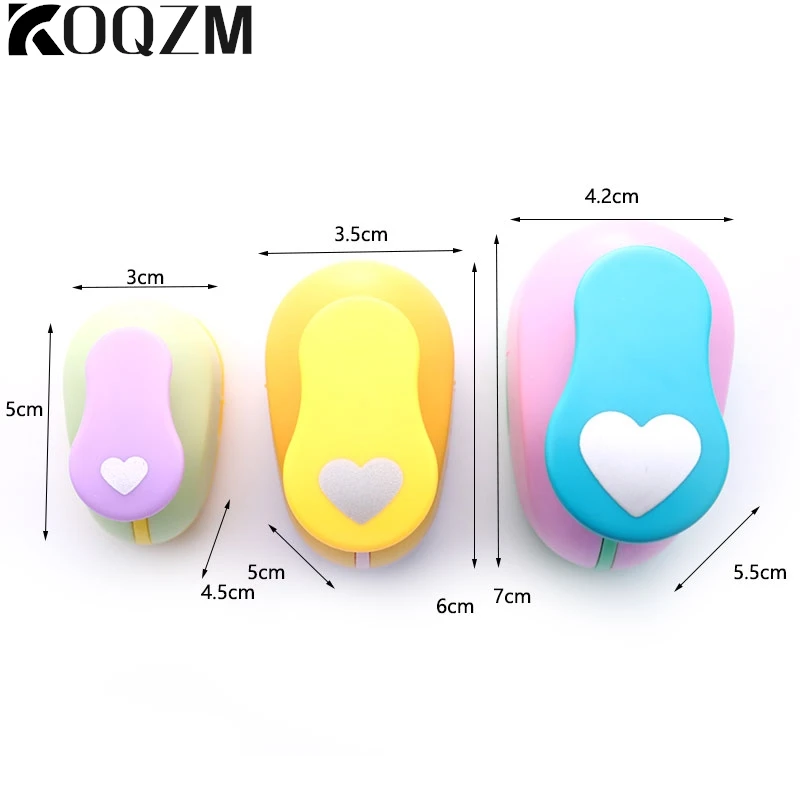 Heart Hole Punch DIY Embossing Device Children\'s Embossing Machine Manual Paper