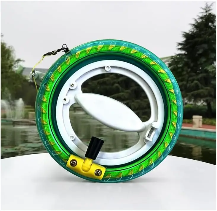 New Arrive  Outdoor Fun Sports 14cm Kite Green Wheel For Big Kite Flying Traction Tools Kite Handle Wheel With String / Line