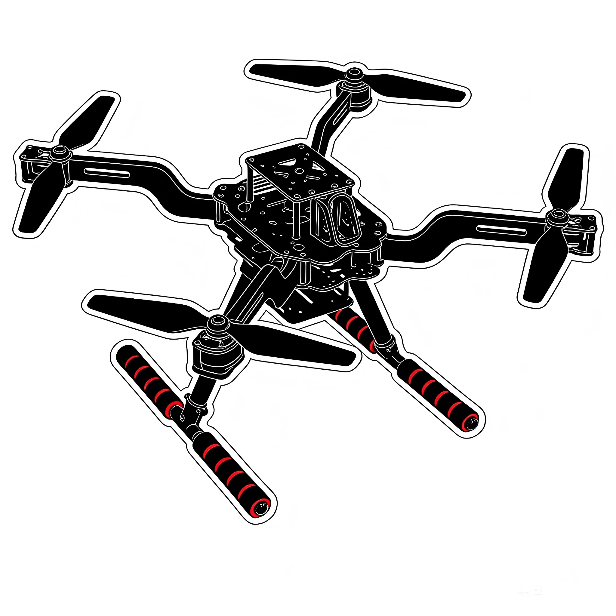 B-CUBE Open Source New Smart Drone FLY350 380MM F722 Quadrotor Rack RC Multicopter Multi-Rotor With Landing Gear Betaflight