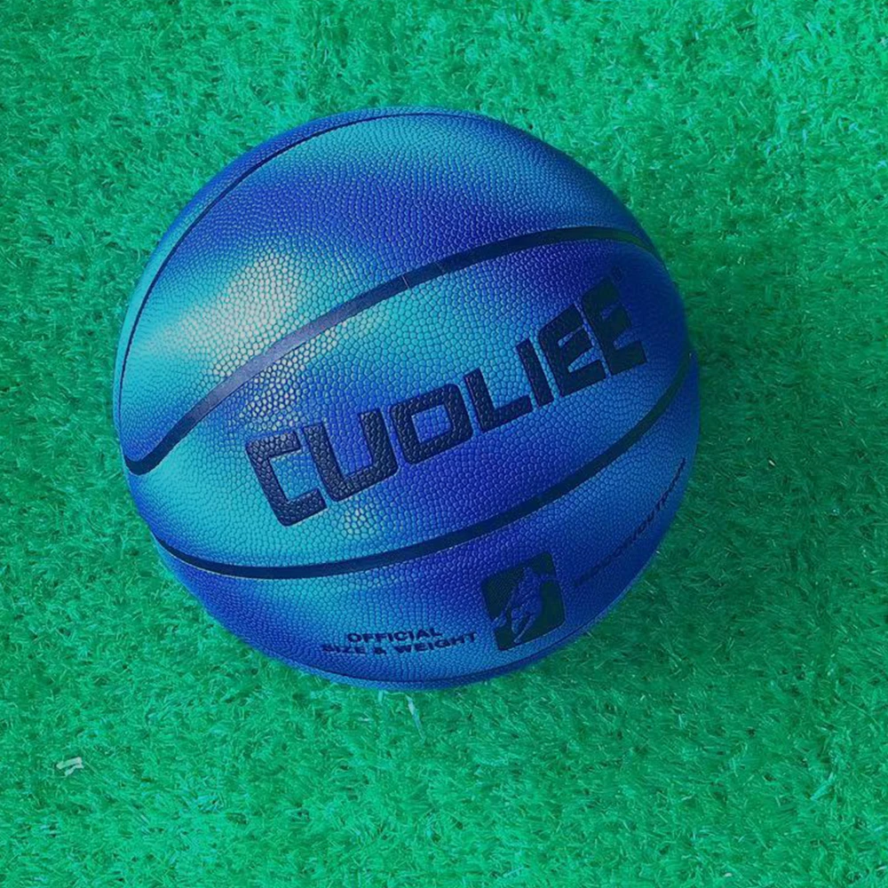 Bola Basket ukuran resmi 7 "bahan PU wanita, bola basket luar ruangan untuk pria dan anak-anak 2024