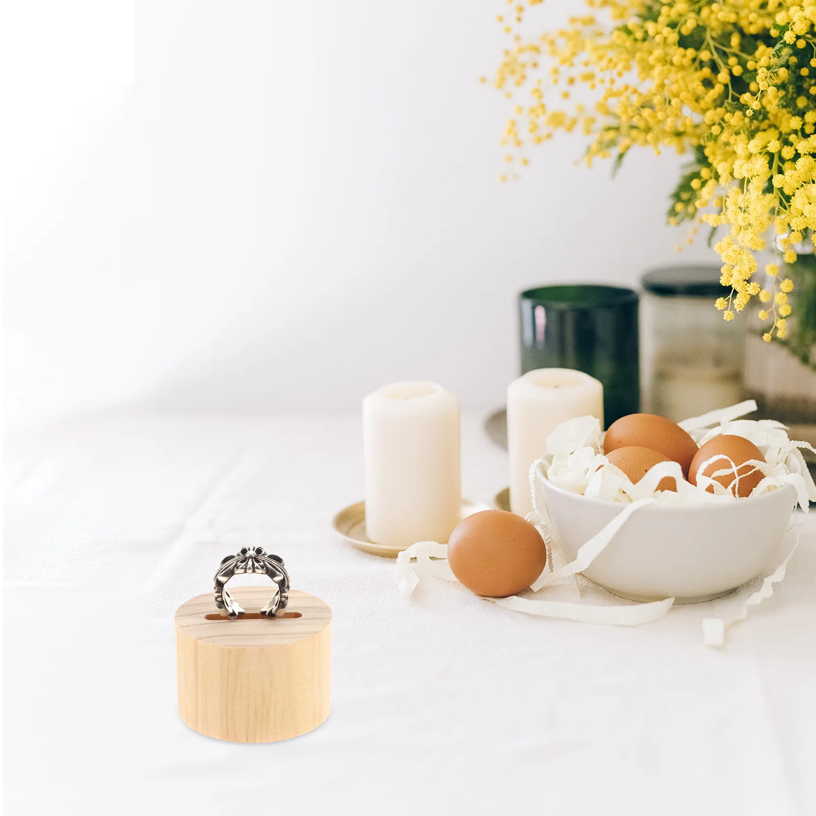 

3 Pcs Display Wooden Ring Holders Wooden Jewelry ganizer Solid Wood Holders Necklace St Elegant Holder For Selling