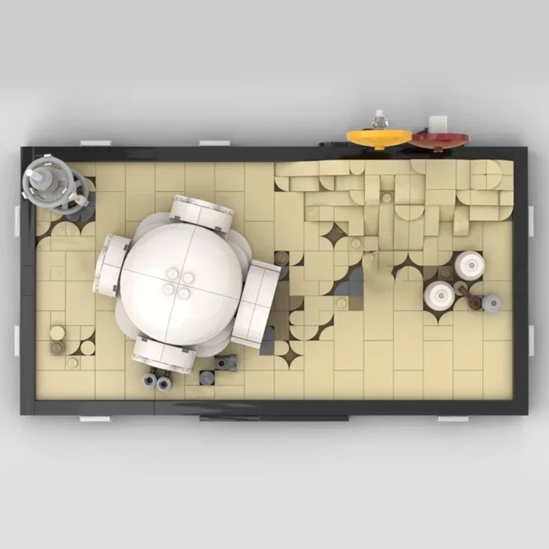 Star Movie Modello Moc Mattoni da costruzione Binario Tramonto Deserto Diorama Tecnologia Blocchi modulari Regalo Giocattolo di Natale Set fai da te Assemblaggio