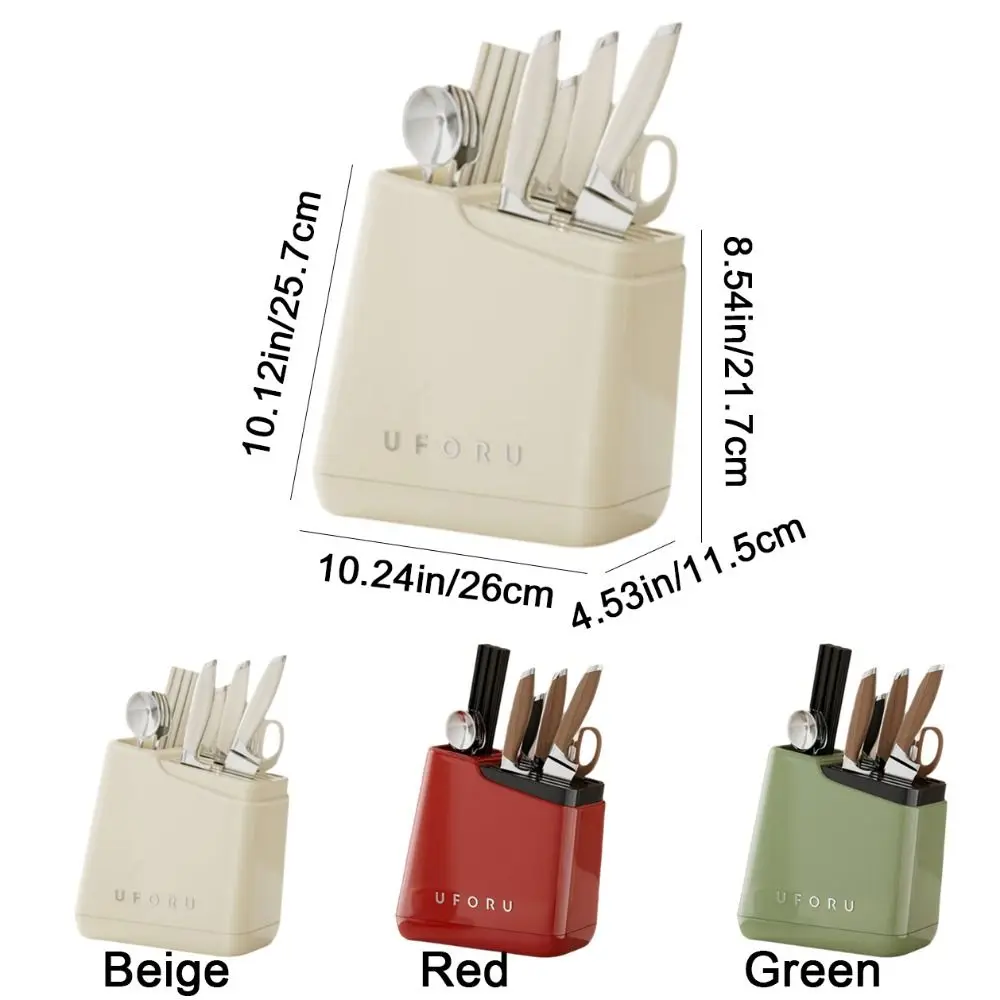 Stable Knives Storage Rack Anti-slip Space Saving Chopstick Bucket Large Capacity Plastic Countertop Knives Holder Kitchen