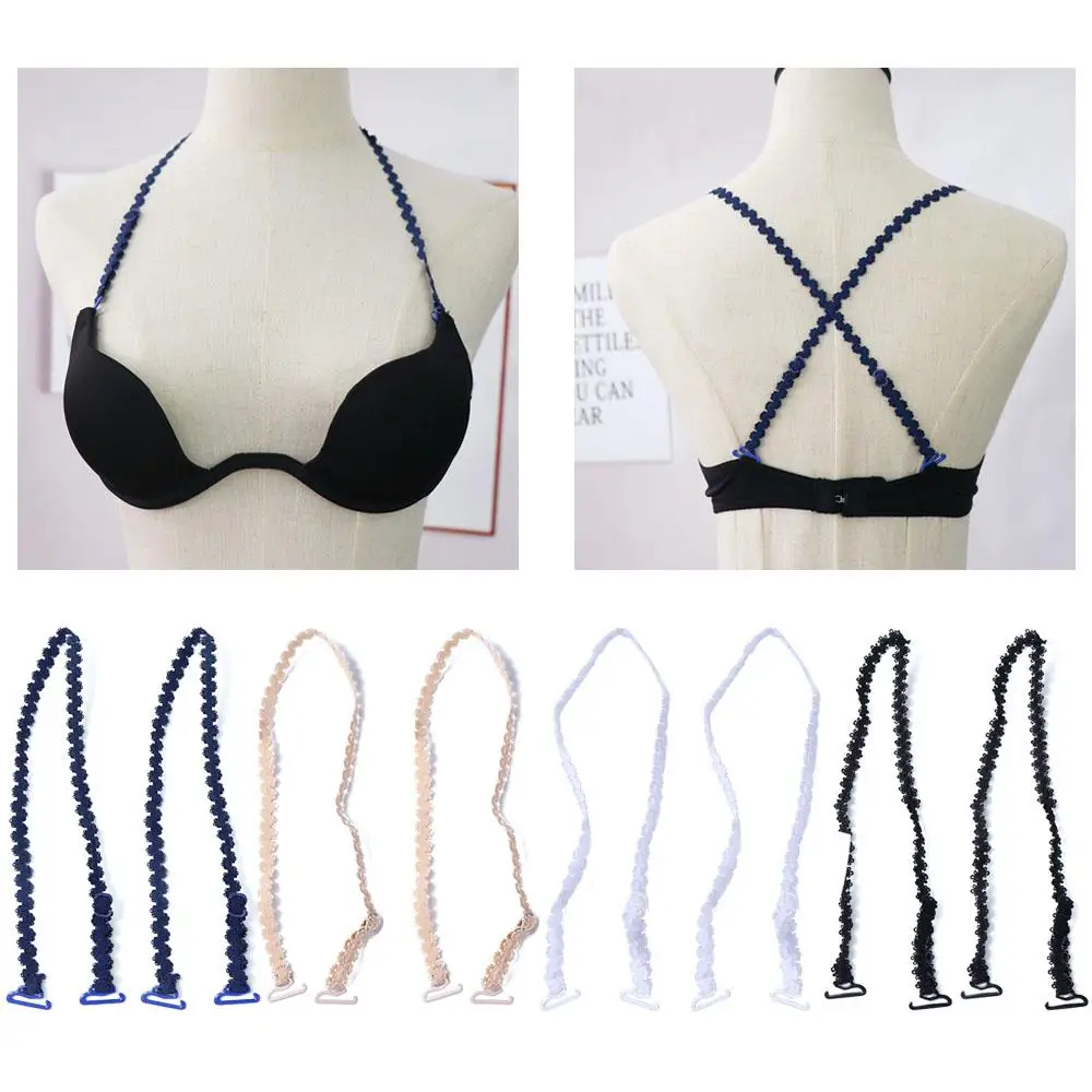 

Sexy Elastic Non-slip Lace Cross Bra Extension Straps Bra Straps Pectoral Girdle Adjustable Bra Belt Shoulder Straps