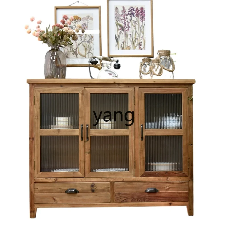 

L'm'm Log Style Vintage Locker Distressed Furniture New Chinese Style Entrance Cabinet