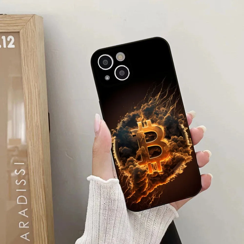 Accept B-Bitcoin Phone Case For iPhone 15,14,13,12,11 Plus,Pro,Max,XR,XS,X,7,8 Plus,SE,Mini Silicone Soft