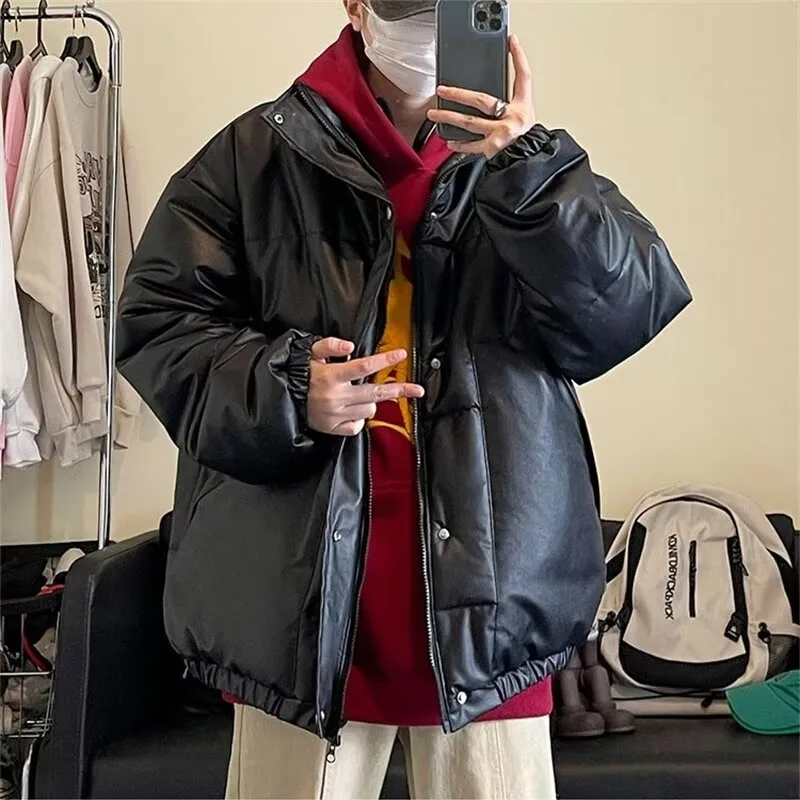 

Autumn Winter Large Size 250 Pou New Couple ort Stand Collar Retro Versatile Faion Warm Windproof Neutral Comfortable ...