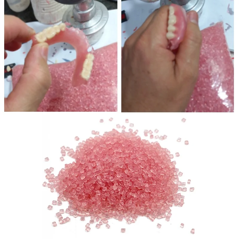 100g Dental Valplast Elastyczna akrylowa symulacja smug krwi Częściowa proteza Materiały laboratorium dentystycznego