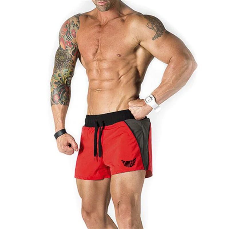 

Summer Men Running Sport Quick Dry Short Pants Gym Fitness Bodybuilding Workout Male Bottoms Shorts Beach Training Sweatpants