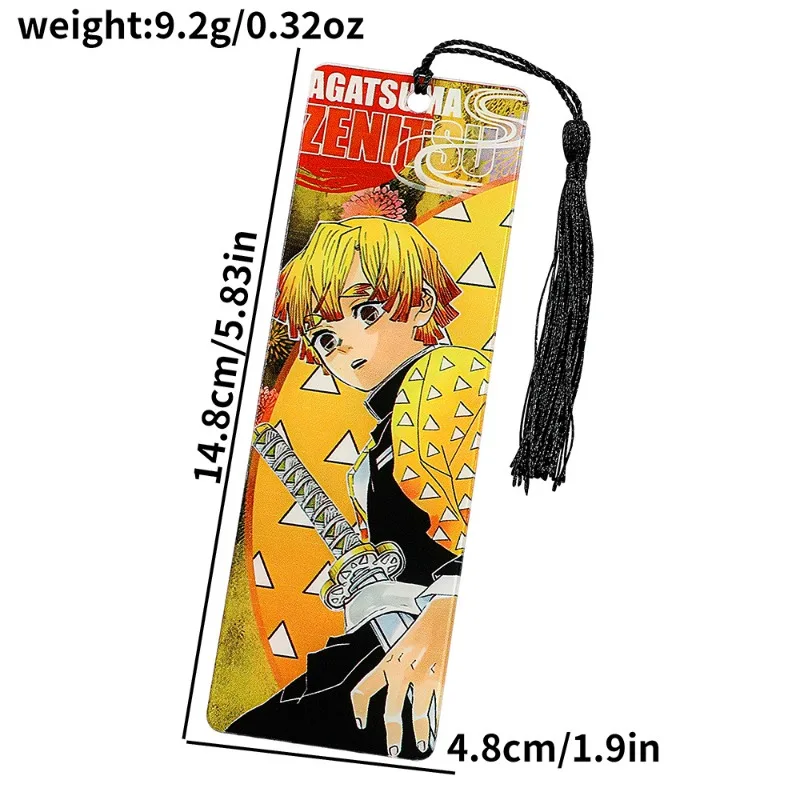 New Anime Demon Slayer Peripheral Bookmarks, 2D Kanzuki Nezuko Acrylic Bookmarks, Anime Tassel Pendants