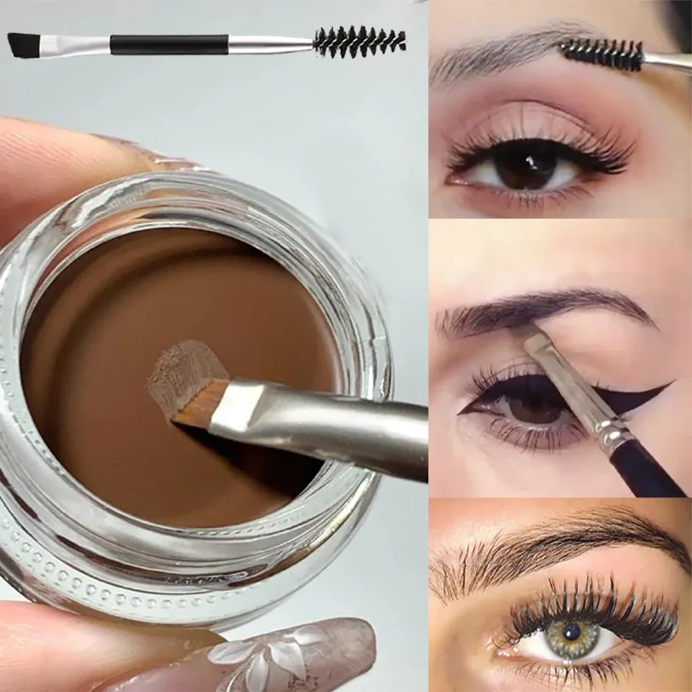 Crema per sopracciglia selvaggia marrone nero opaco 3D Tinta naturale Potenziatori per sopracciglia Gel Cera Impermeabile duraturo Trucco per occhi Strumenti cosmetici