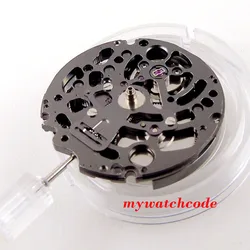 NH72A Mechanical Watch Movement Stem Skeleton Face 21600bph NH70A SKX Watch Parts Accessories Mechanism