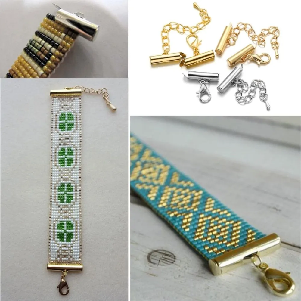 1 scatola di chiusure a moschettone ganci braccialetto connettore terminale cursore chiusura catena di estensione per gioielli fai da te creazione di kit forniture artigianali ricerca