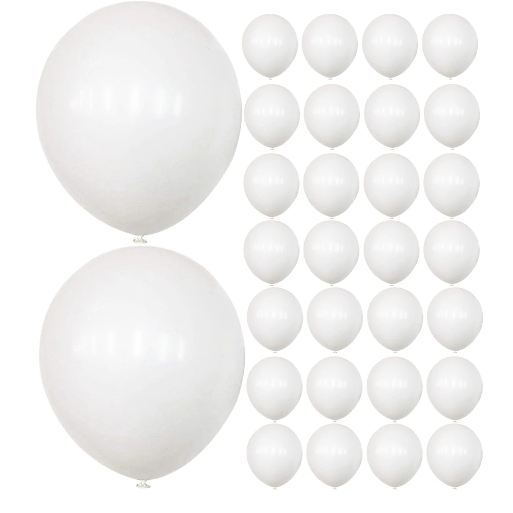 

200Pcs Party Balloons White Latex Round Wedding Birthday Balloon Decorations Backdrop Props Engagement Balloons