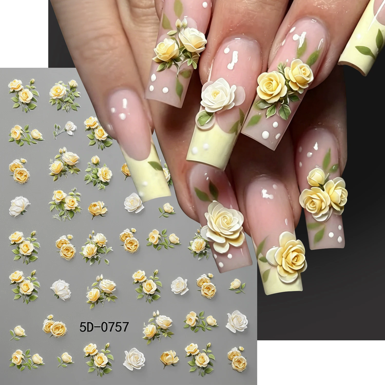 ملصقات أظافر ثلاثية الأبعاد بت - مراجعة Nail Art Yellow وسعره