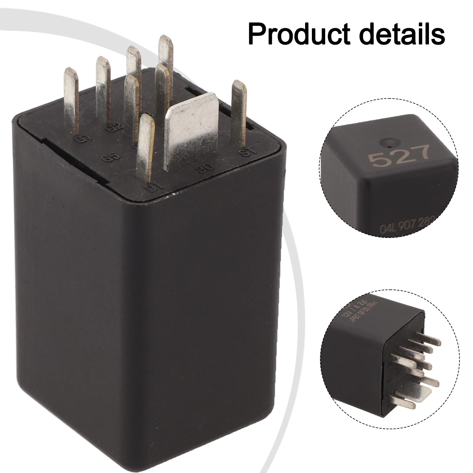 Replacement Part Car Maintenance Colour Black 04L907282B Relay Non-deformation Quick To Install Replacement Installation