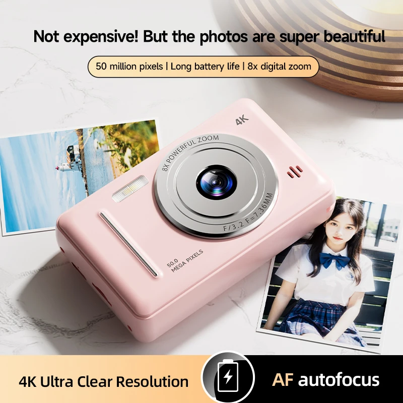 Xiaomi 4K Digital Camera Retro CCD Portable Card Camera 50 Million Pixels Auto Focus Dual Camera Flash Entry-level Camera 2025