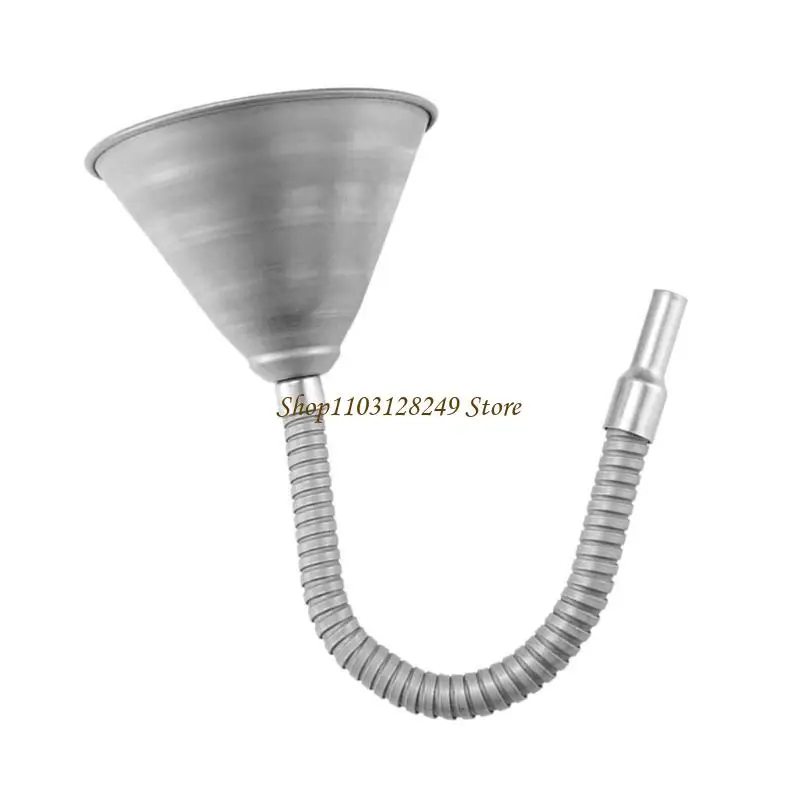 N5KD Convenient Rotating Bendable Spout Oil Funnel with Filter Pouring Aid Prevents Leaks Adjustable Suitable for Motorcycle