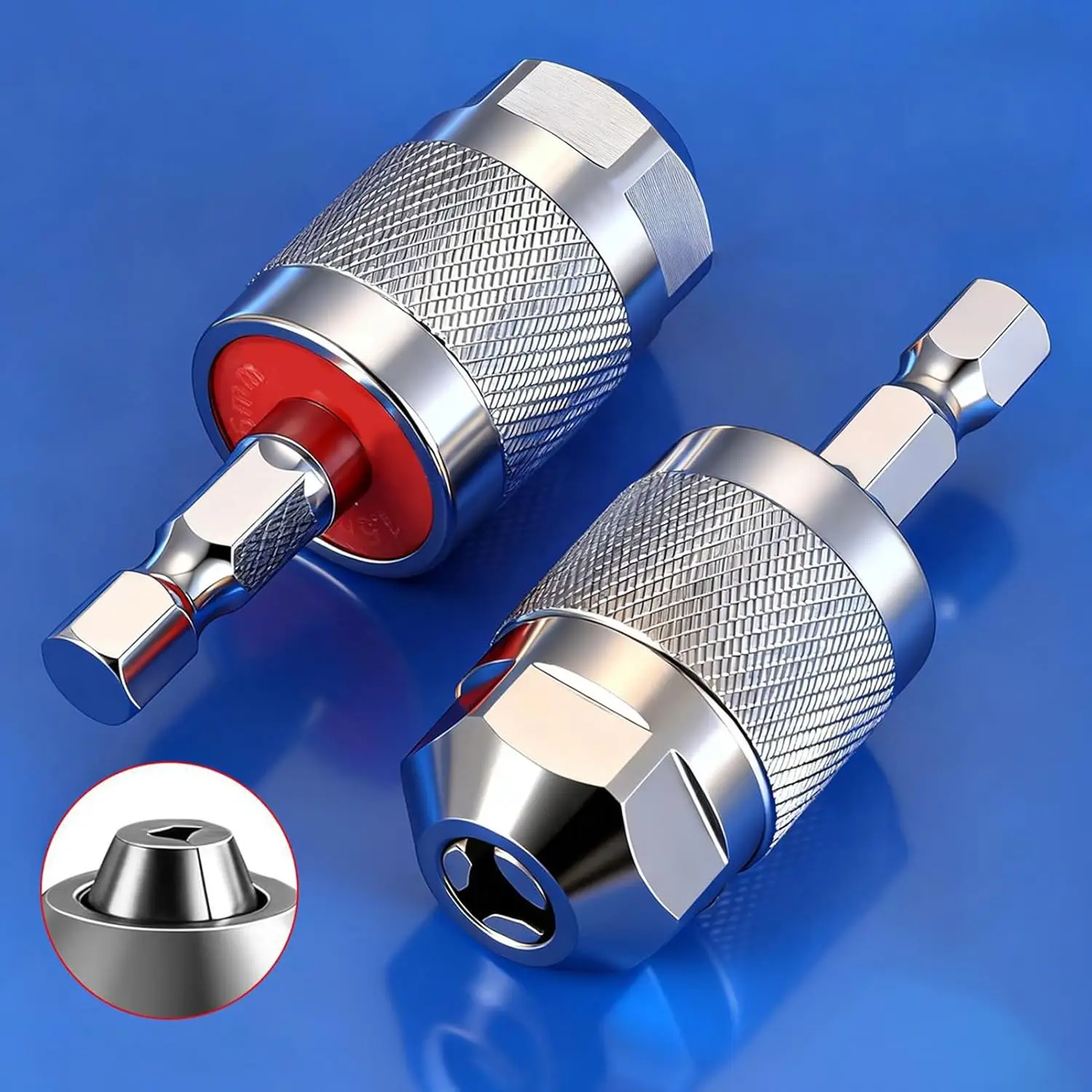 1/4 Hex Shank Keyless Drill Chuck Adapter Quick Change Mini Drill Bit Holder for Impact Driver Power Tool Accessory Woodworking view 4