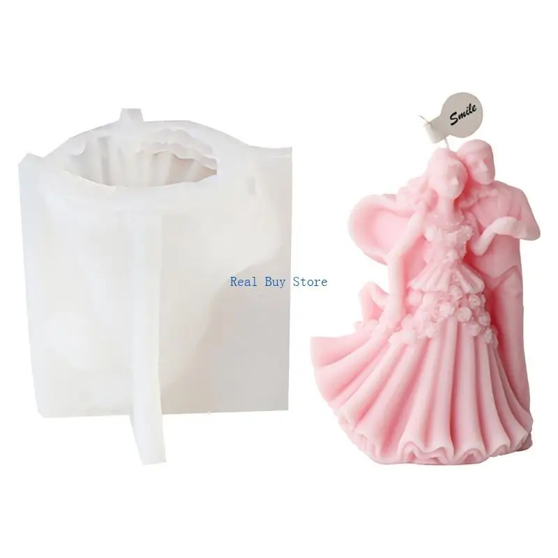 

U13D жених и жених Силиконовая плесень свадебная свеча