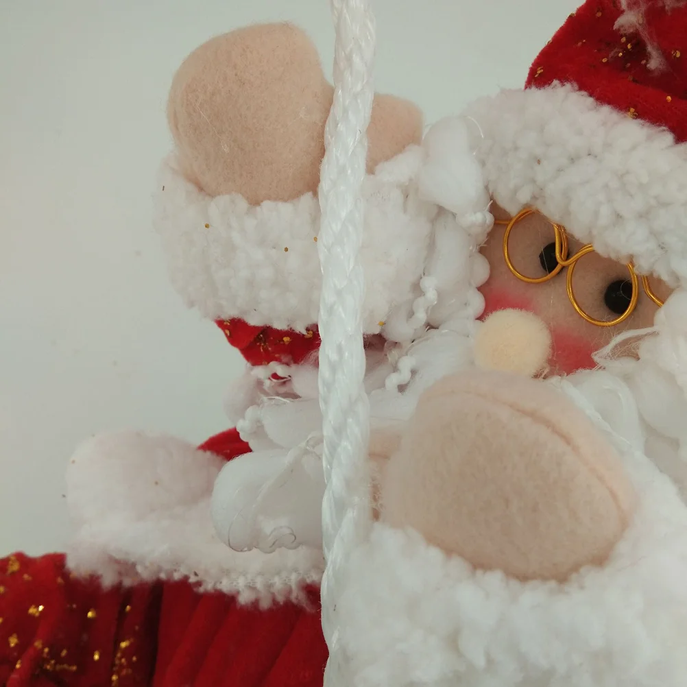 

Climbing Santa Claus Christmas Hanging Ornament Rope Design 30cm Xmas Tree Indoor Outdoor Wall Window Decoration