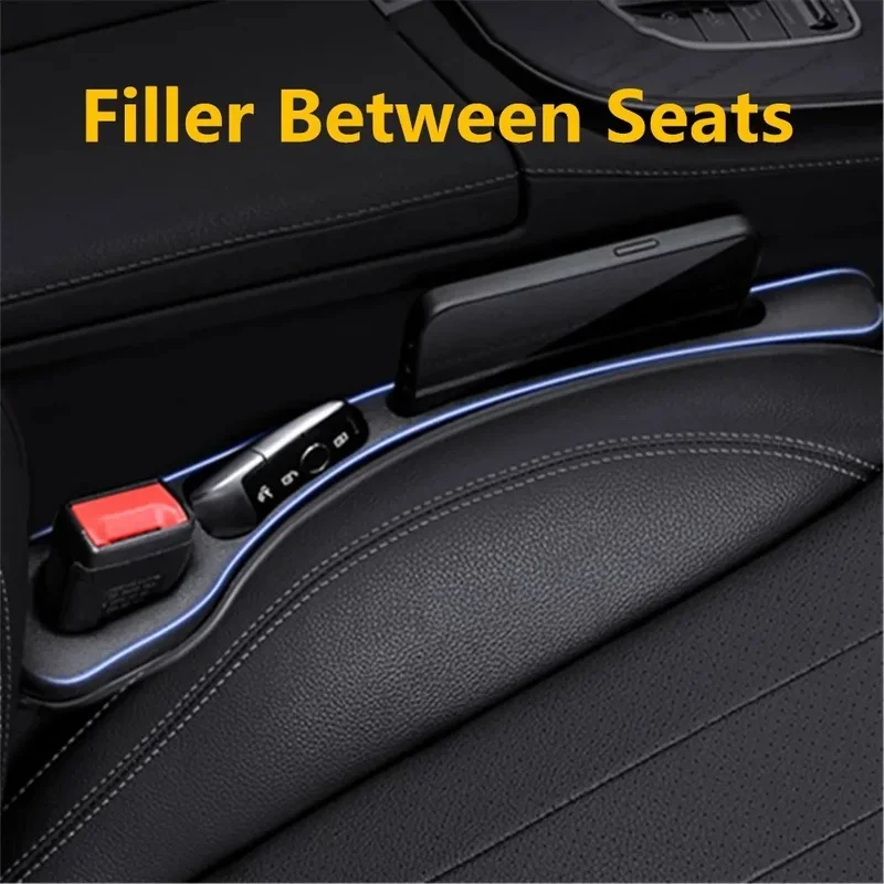 2X Car Seat Gap Filler Between Seats Crevice Decoration Interior Accessories For Toyota Corolla CHR Yaris RAV4 Hilux Aygo Auris