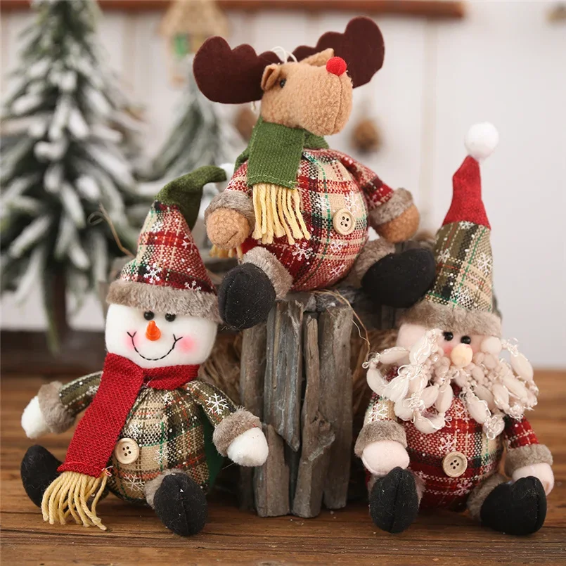 2026 Weihnachtspuppen Baumschmuck Frohe Weihnachten Schneemann Puppe Ornament Rentier Neujahr Heimdekoration Geschenk Tisch Weihnachtsschmuck