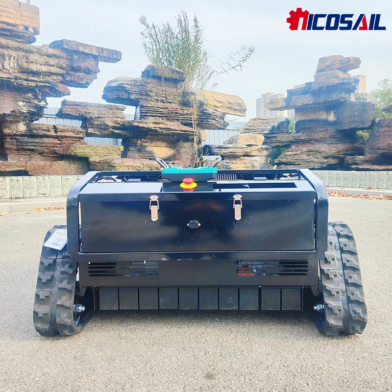 15HP Diesel Engine Lawn Mower Remote Control Straw Crusher Robot For Garden Wasteland Door to Door Shipping