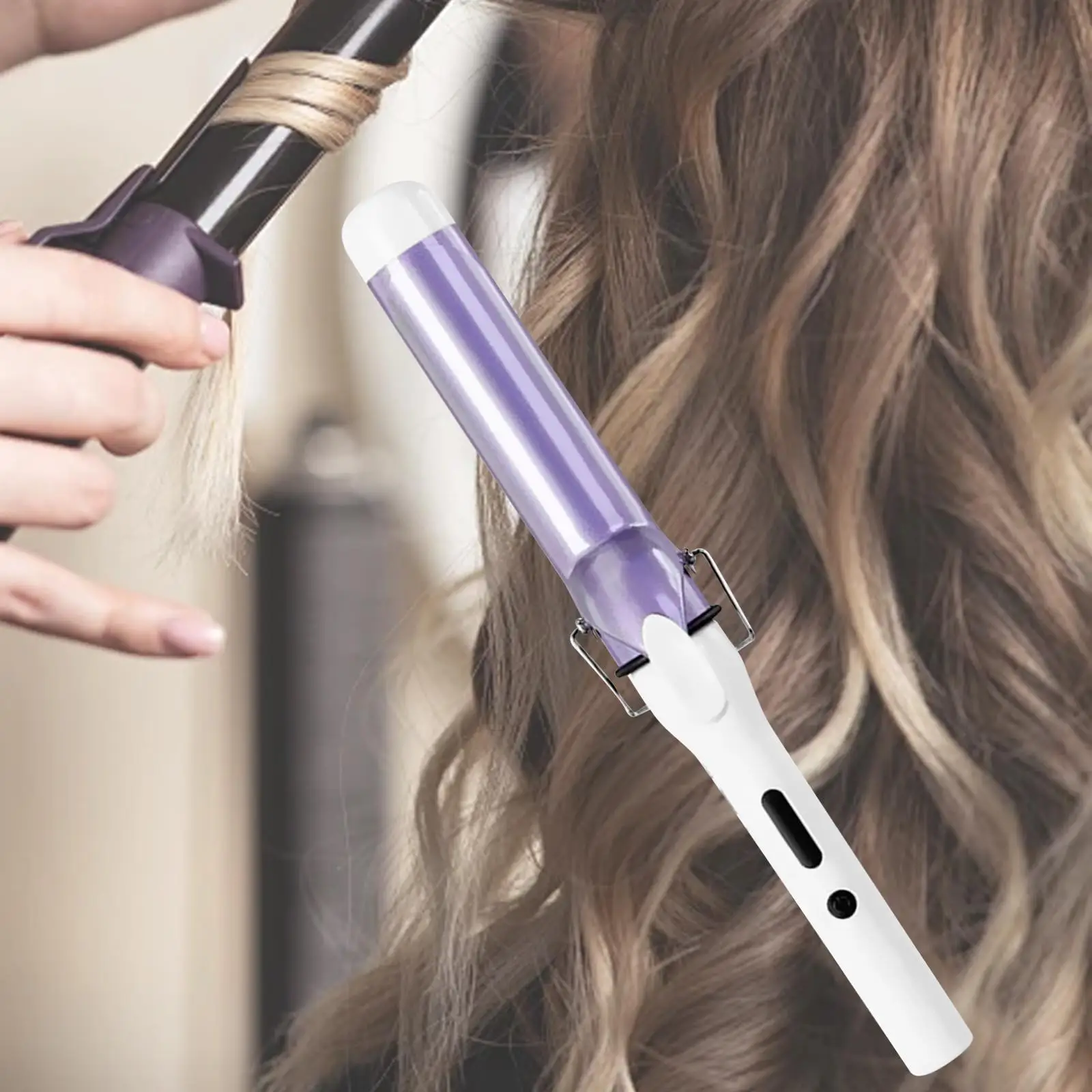 

40mm Curling Iron Curling Wand EU 220V Plug for Women 360° Swivel Cord Fast Heating Adjustable Temperature 120°C-210°C 70W