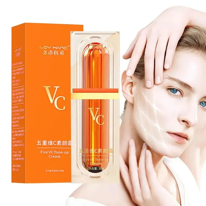 5 VC 플레인 크림 컨실러, 아이솔레이션 브라이트닝 스킨 메이크업, 프론트 밀크, 4 인 1 미백 크림, 30ml