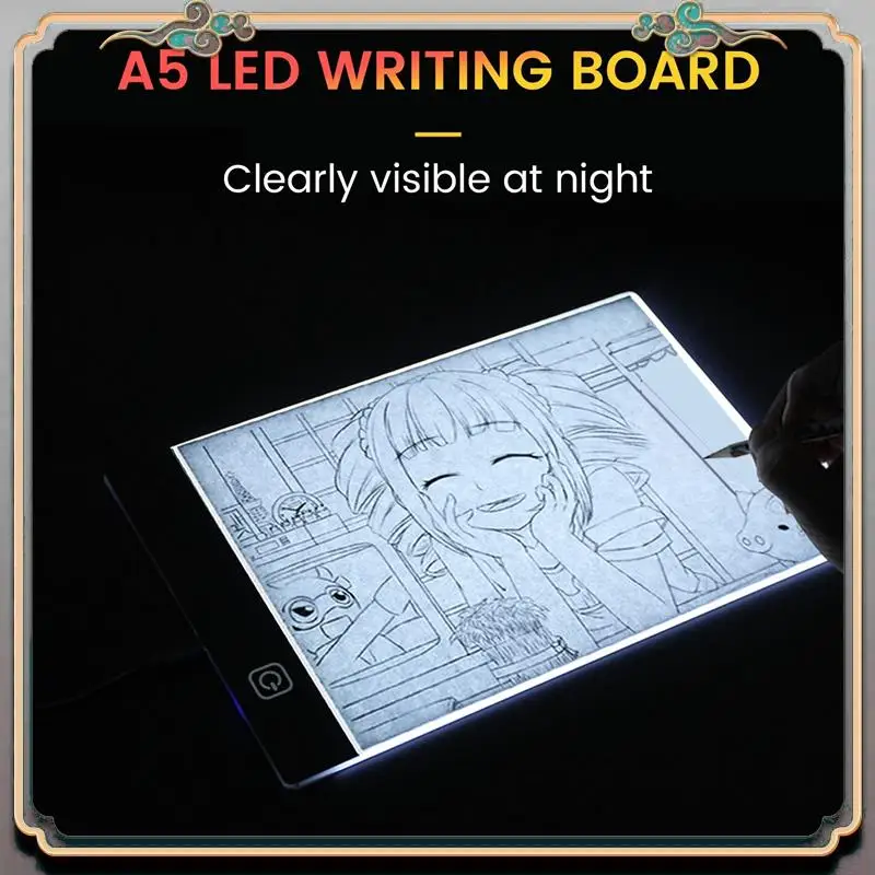 Durable Three Level Dimmable Led Light Pad,Tablet,Tools, Accessories,Diamond Embroidery Eye Protection A5 Size