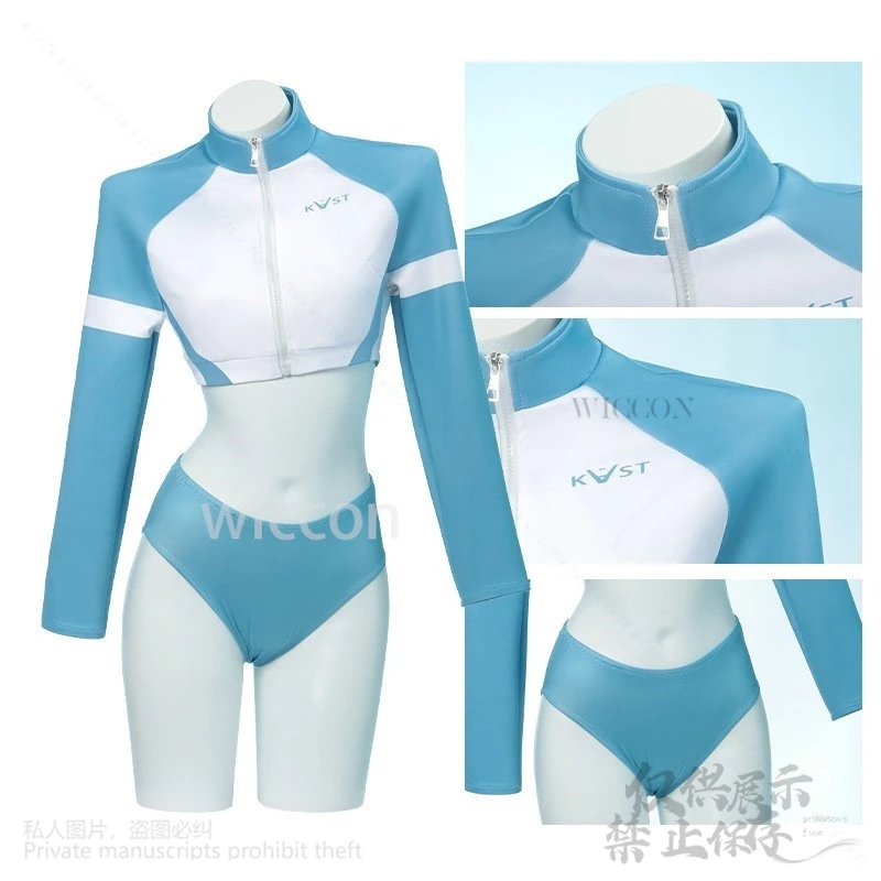 Anime Game Blue Archive Cosplay Sorai Saki Costume Summer Uniform Swimsuit Hot Girls Y2k Streetwear Wigs Jirai Kei Customized