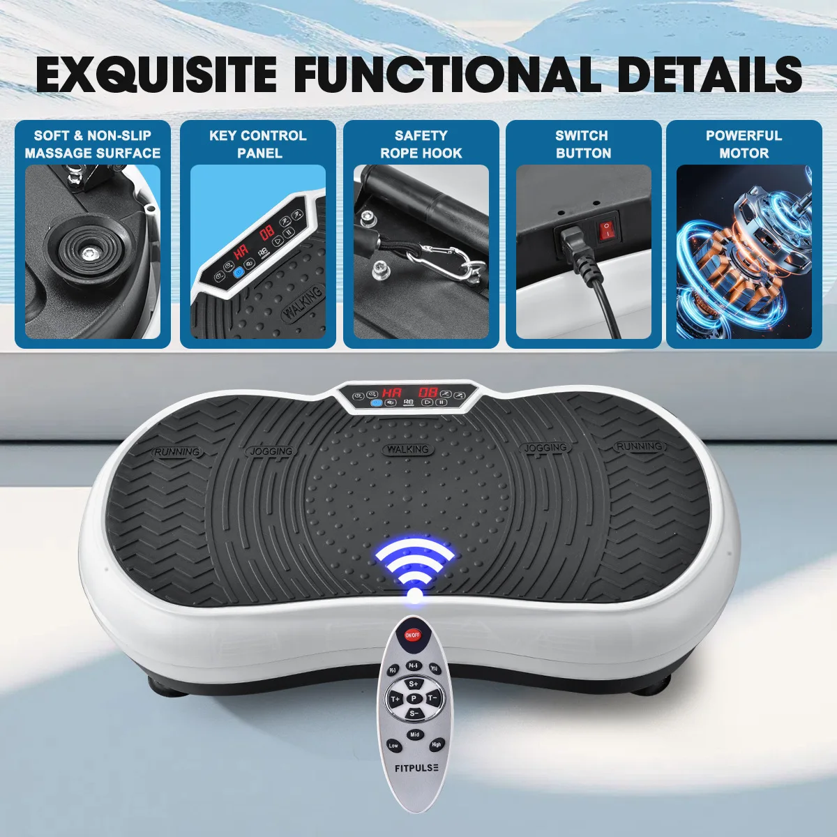 3D Vibrating Plate Machine Body Home Fitness Exercise Vibration Plate Slimmer
