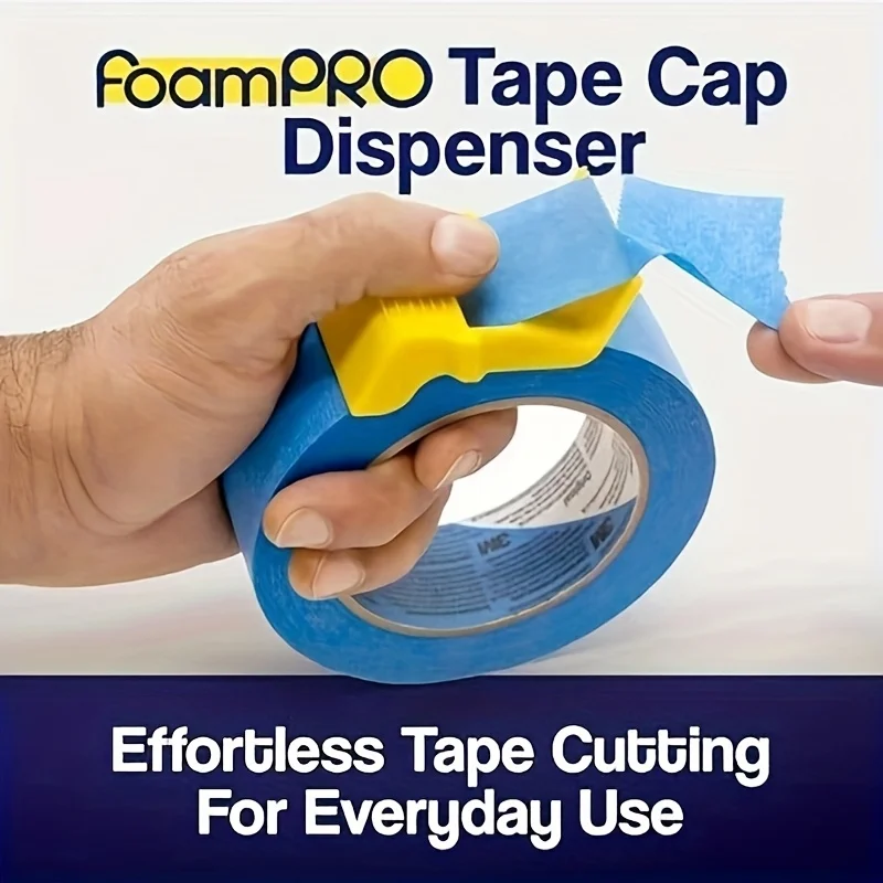 3pc Tape Dispenser with Cutter for Painting Accessories Effortless Tape Cutting Multi Size Packer Divider Work Efficiency Tool