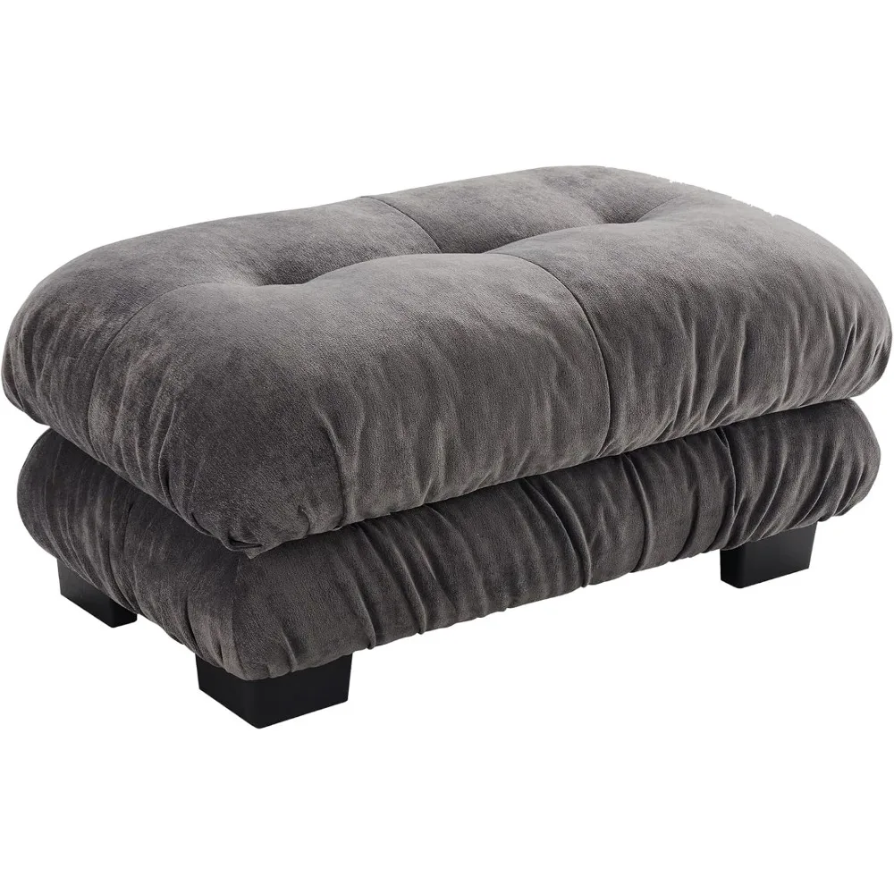 Otomana azul con diseño tradicional para cómodas salas de estar y interiores elegantes