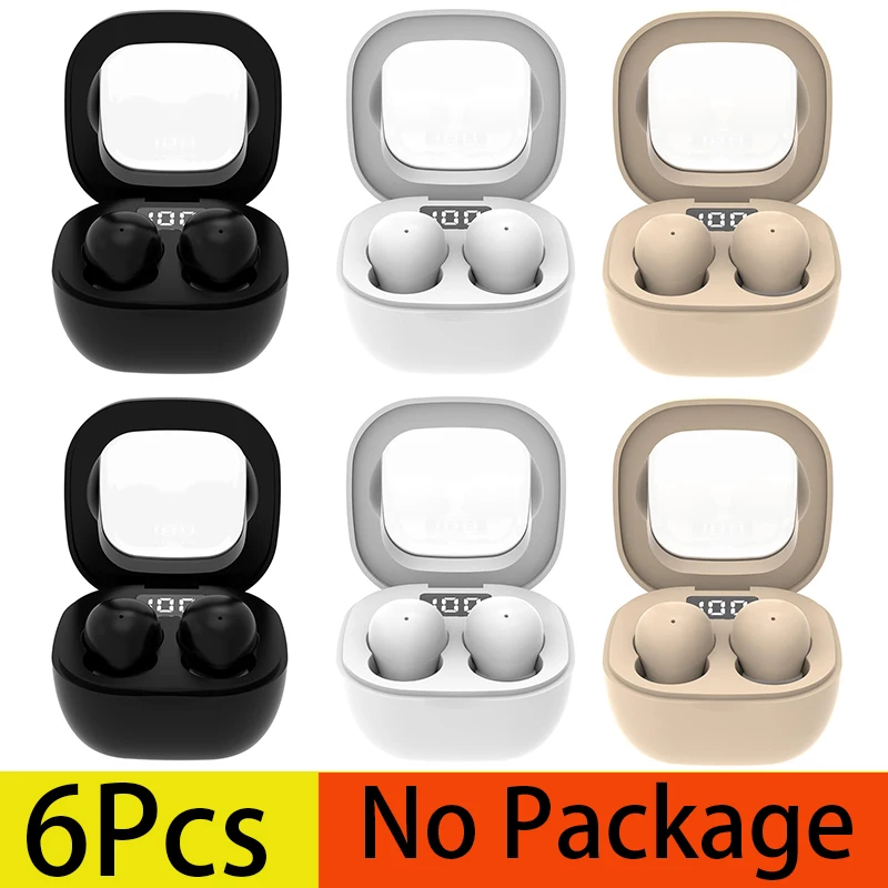 

6Pcs Wireless Earbuds Noise Cancelling Headset LED Display In ear Headphones Hifi Stereo Earphone