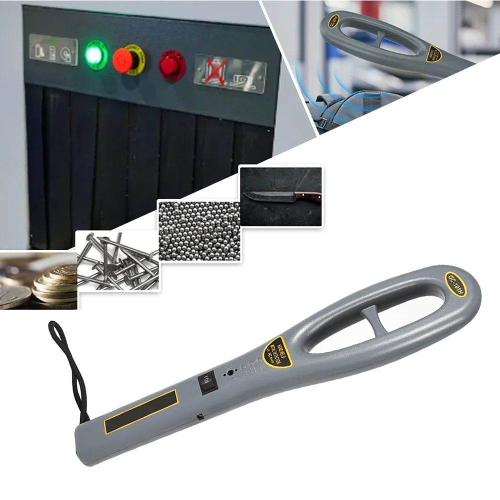 Reliable Grey Handheld Metal Detector Portable Plastic Security Scanner Tool Lightweight Sound Alert Security Hunter Finder