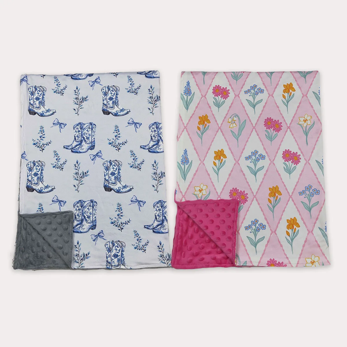 

Baby Toddler Children Minky Dots Blankets Kids Bedding Fleece Colorful Flowers Plaid Blankets Flannel Newborn Thin Quilt Clothes