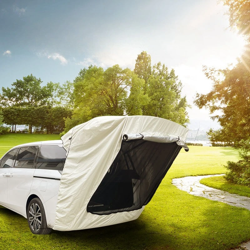 Without Support Poles!Rear Tent MPV Special Outdoor Camp Car Tail Multifunction Roof Extension Sunshade Rainproof