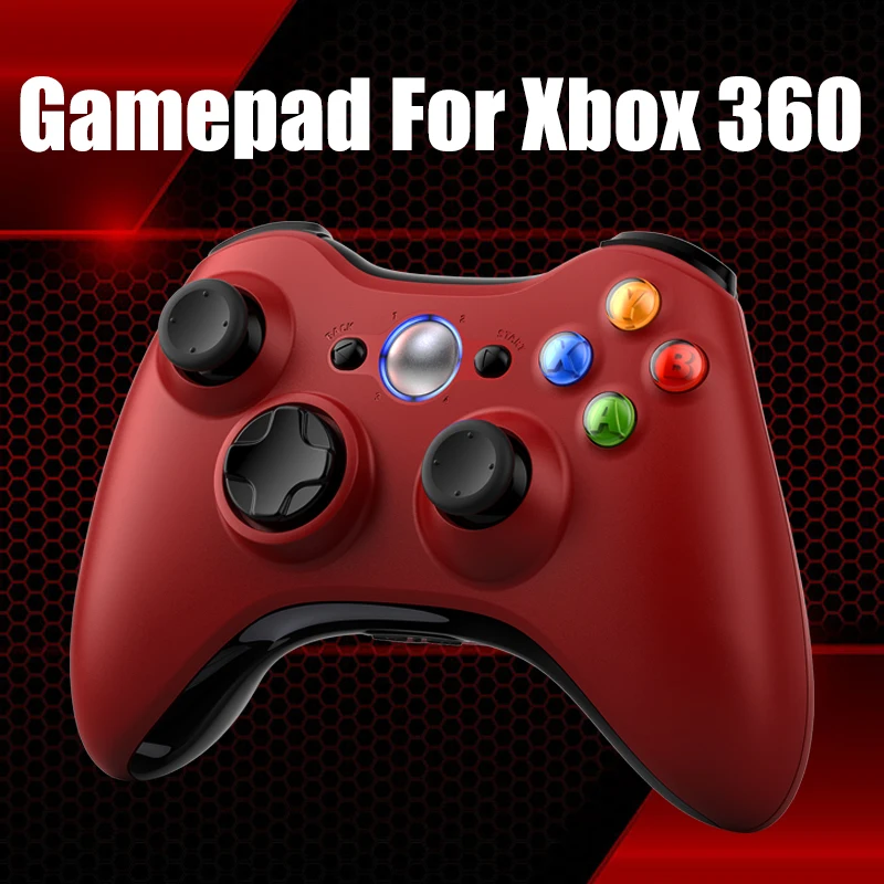 لوحدة تحكم الألعاب اللاسلكية Xbox 360 PC Gamepads 2.4G تدعم Microsoft Windows Joystick Dual Vibration