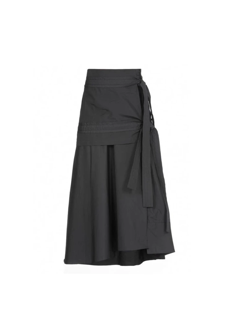 

plus Size Women's Unique Design High Waist Asymmetrical Belted Skirt Summer New Sle Versatile Midi Skirt A-Line Skirt