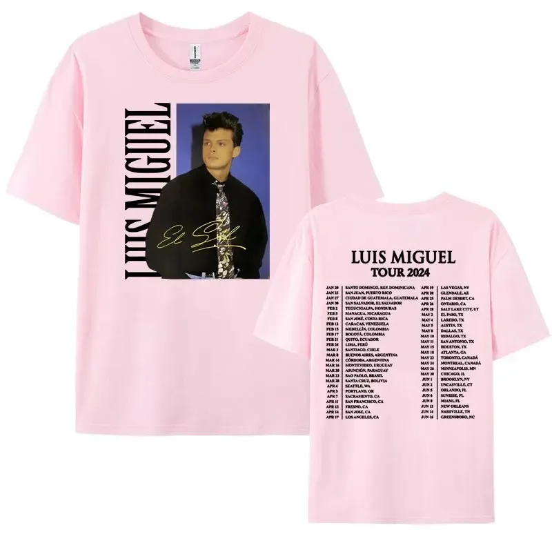 Limited Luis Miguel Tour 2024 Graphic T Shirts Men Fashion Hip Hop Street T-shirt Unisex 90s Vintage Style Oversized Cotton Tees