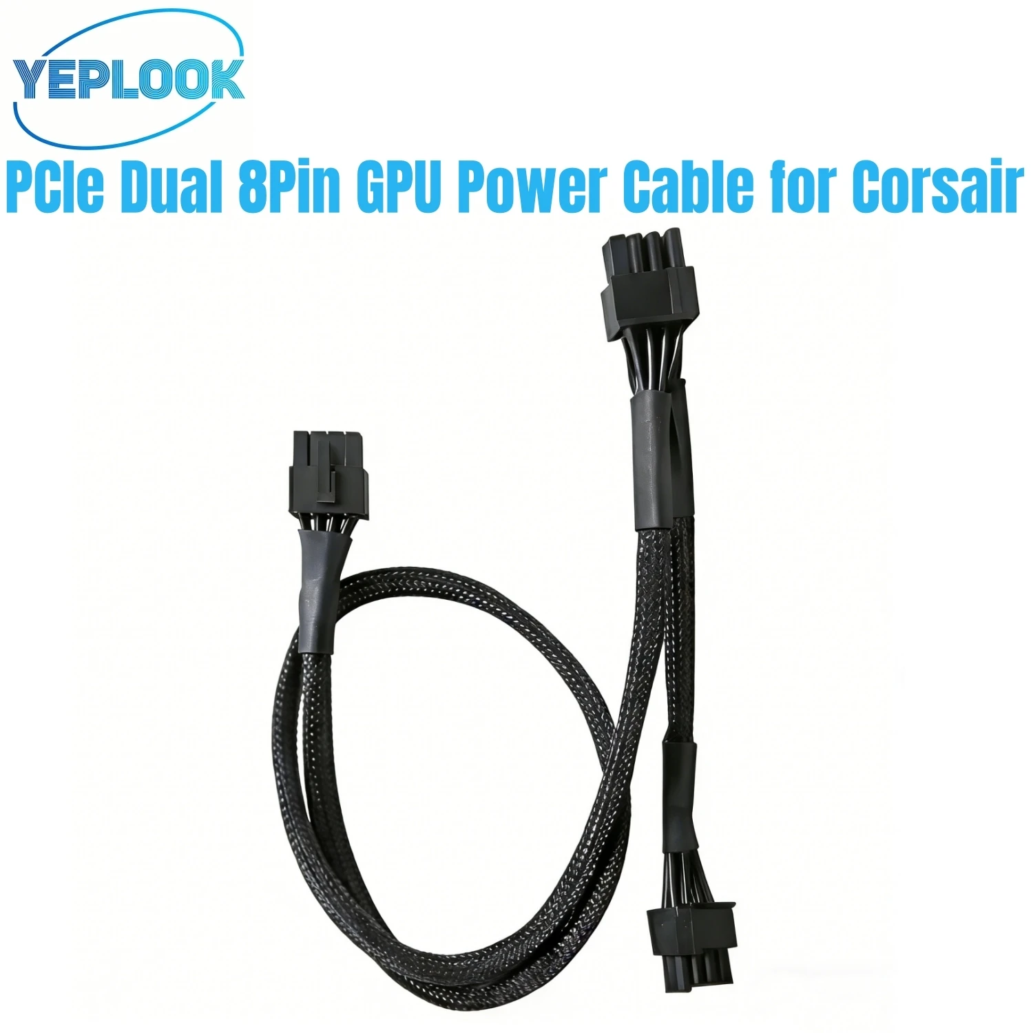 

GPU Power Cable PCIe Dual 6+2 8Pin Sleeved Net 18AWG for Corsair CX750, CX650, CX600, CX550, CX500, CX450, CX430 Modular Power