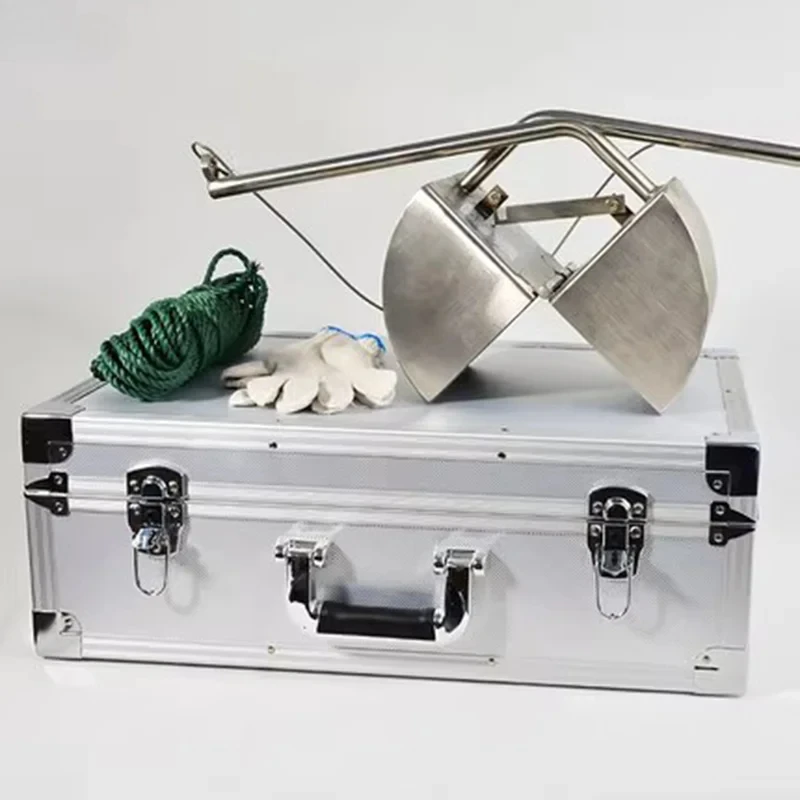 Stainless Steel Box Mud Dredging Lake Bottom Sludge Sediment Grab Sampler ETC-200 Sludge Sampler