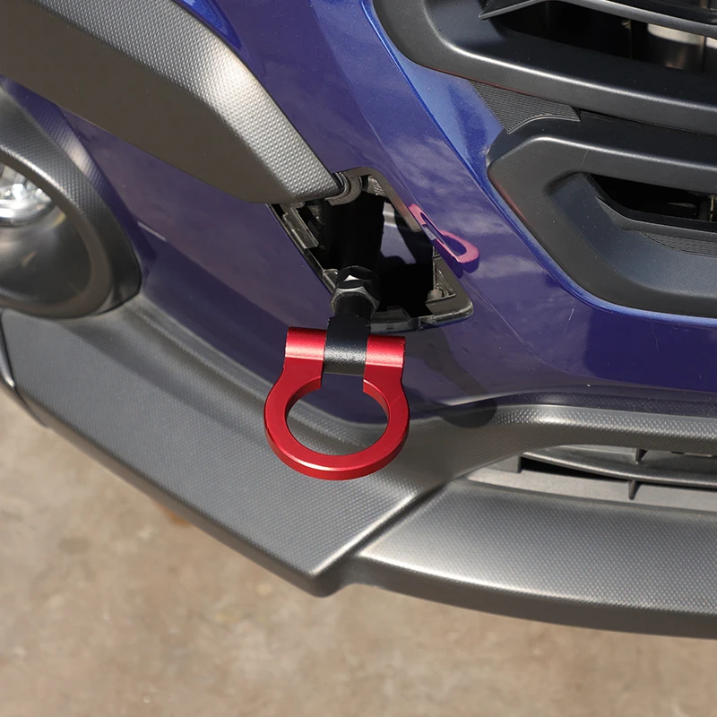 For Subaru WRX Crosstrek 2022 2023 2024 Aluminum Alloy Red Car Forward Trailer Hook Tow Ring Bumper Tow Hook Trim Car Accessorie