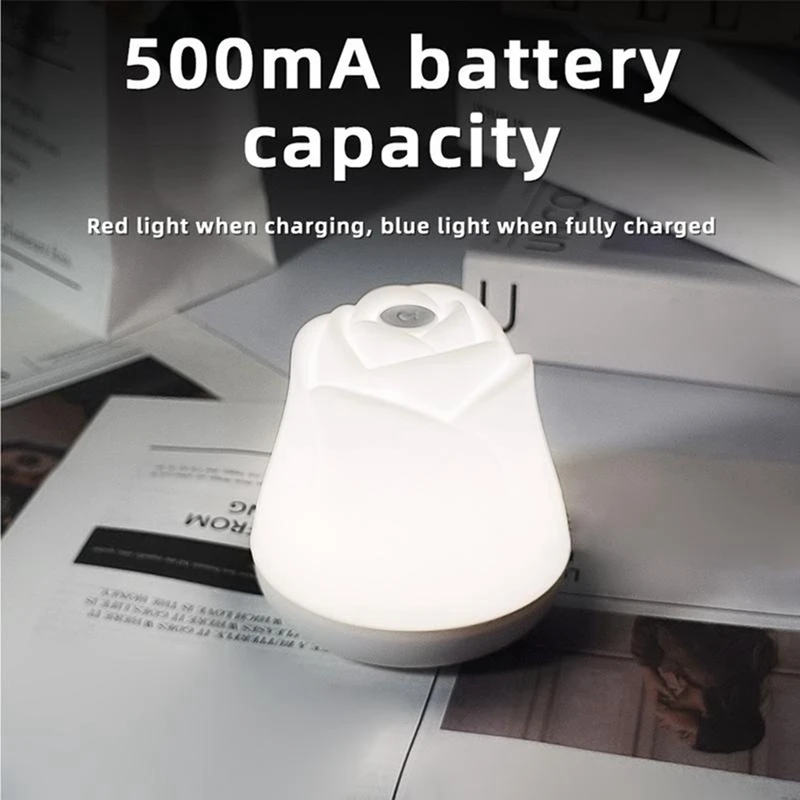 ABNO-Rose Night Light LED Table Lamp Flower Lamp Children's Night Light Home Lighting Decoration