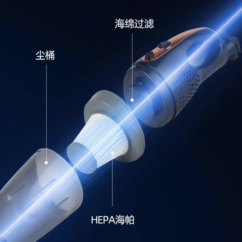 강력한 핸드헬드 진공 청소기 습식 건식 2 in 1 대형 흡입력 가정용